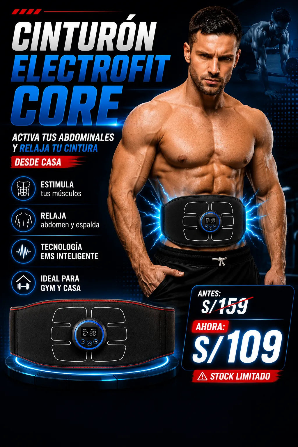 Cinturón ElectroFit Core